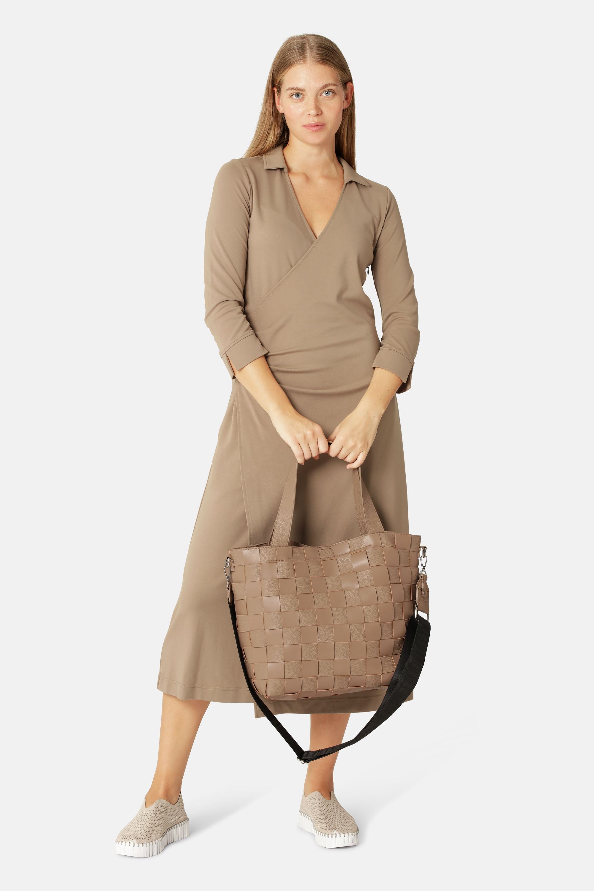 Crossbody Shopper Tasche - Greige